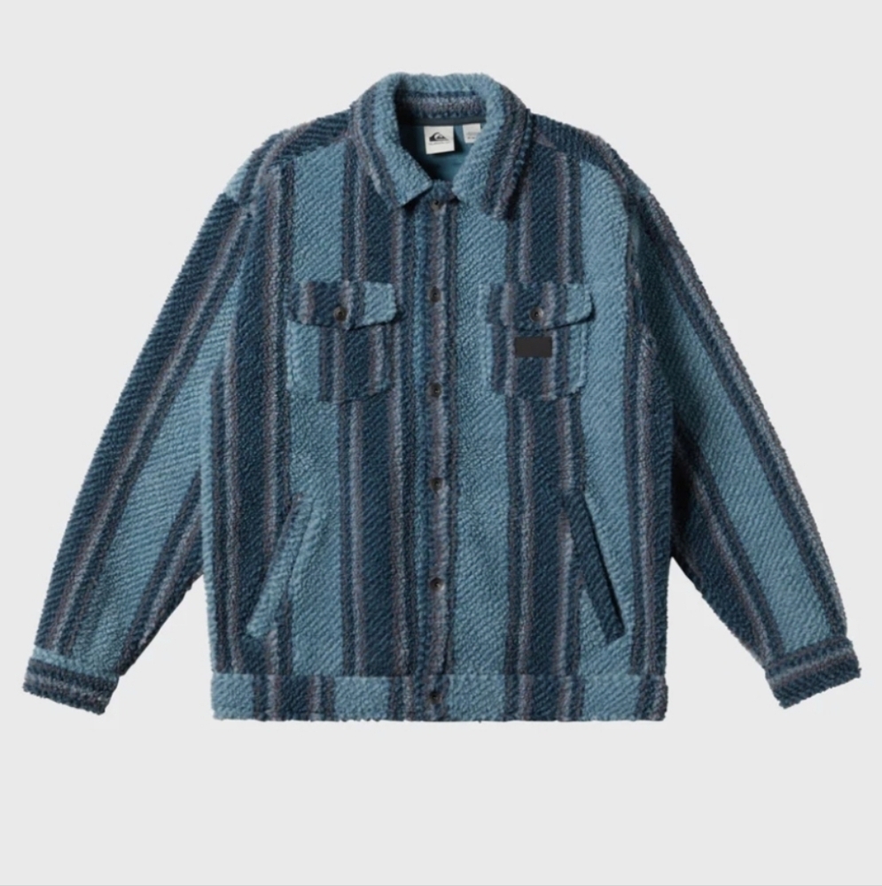 NWT Quicksilver Sherpa Fleece Overshirt men's size XL